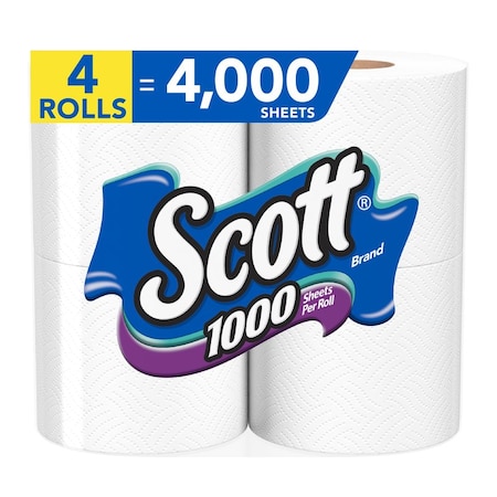 Scott Scott Toilet Paper 4 Rolls 1000 sheet 4 in. 10183